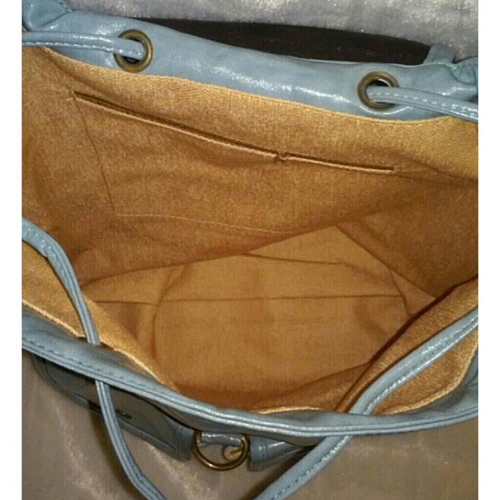Blue Leather Backpack - image 3